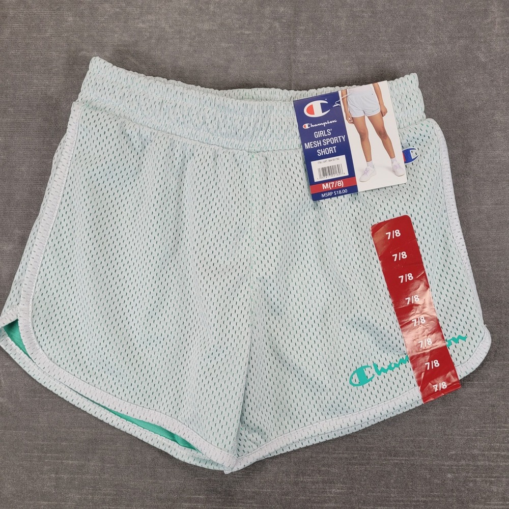 Champion Girls Mesh Sporty‎ Short Mint Green Size M 7/8 New